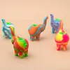4.5 inches Silicone Elephant shape Mini Smoking Pipes with printing silicones pipesHand Pipe Dab Rigs for Wholesale hookahs
