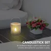 Świeczniki Holders 1set Romantyczny Christmas Candleholder Unikalne drewniane ozdoby