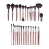 Mufe-serie 19-borstels complete borstel set - houten handvat zachte synthetische haar professionele schoonheid make-up borstels kit tools