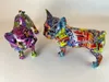 Creative Nordic Painting Graffiti French Bulldog Resin Hantverk Heminredning Presentkort 210804