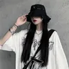 Goth Girl Harajuku Hat feminino Ins moda rua High Street Hip Hop Rings
