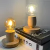 Nordic mini solid wood table lamp Japanese-style decorative desk light children's bedroom bedside lighting