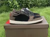 Top Quality 1 High OG Cactus Shoes Jack Suede Dark Mocha 3M Hombres Mujeres 1S Sneakers bajas con caja