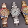 Zegarek zegarki męskie Rainbow Diamond Automatyczne zegarek mechaniczny 43 mm Pasku ze stali nierdzewnej Sapphire Pierścień Pierścień Montre de Luxe2421