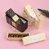 Gift Wrap 20 Pcs Long Strip Cute Box Nougat Cookie Boxes Candy Pineapple Cake Baking Paper Carton Birthday Party Wedding Wrapping