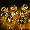5m / 6.5m / 7m LED Sol Garden String Light Outdoor Moroccan Hängande Lantern Fairy Lampa - Varm Vit 5m