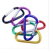 Party Favor Outdoor Safety Buckle Keychain Hook Sport Aluminiumlegering Klättring Nyckelkedja Knapp Carabiner Form Keyring Camping Vandring Hakar YHM837-ZWL