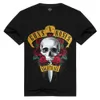 Męskie koszulki Rose Nightrian T Shirt Mężczyzna Tshirt Summer Black T-Shirt Punk Skull Roses Design