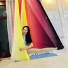 7 mètres couleur dégradé couleur hamac de yoga tissu de balançoire volante vol de traction aérienne ceinture de yoga anti-gravité salle de yoga fly-dance H1026