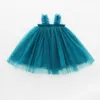 Cute Summer Baby Dress Girls Tulle Tutu Sleeveles Mesh Strap Princess Birthday Party DQ364 Q0716