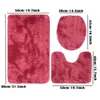 Bath Mats 3PCS Anti Slip Mat Set Shower Room Bathing Carpets Home Toilet Lid Cover Warm Foot Rugs