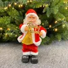 Electric Santa Claus Musical Instrument Christmas Ornament Hotel Shopping Mall Juldekorationer Barn gåvor JJF10589