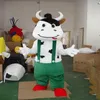 Performance Cow Mascot Kostym Halloween Fancy Party Dress Animal Cartoon Character Pass Carnival Unisex Vuxna Outfit