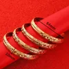 Bangle Openable Dubai Gold Bangles 64mm * 10mm Largura Mulheres Homens Homens 1 Pcs Braceletes Africano Europeia Etiópia Meninas Noiva Presente