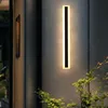Lampade da parete per esterni Lampada a LED a striscia lunga Impermeabile Luce lineare Villa Giardino Pilastro Portico Corridoio Porta d'ingresso268f