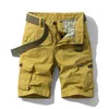 Vår sommar män jogger militär last shorts bomull taktisk s styrelse casual kläder 210806