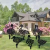 LifeLike Duck Stakes Family Garden Silhouette Pile Shadow Lawn Yard Art Decor W0YC Dekorationer