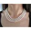 Freshwater Pearl Necklace 60 inches AA Grade 8-9mm natural White Knotted Long Beaded Off Round excellent luster Genuine Real