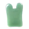 Dongling Jade Stone Gua Sha Straming Massagetools - Real Natural Nephrite Jade Gua-Sha Board Anti-Aging Beauty Therapy pour le rajeunissement de la peau