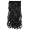 Synthetic Clips In Hair Extensions 5Clips 22Inch 120g One Pieces Ponytails High Temperature Fiber Hairpieces For Women