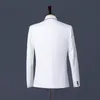 White Wedding Groom Tuxedo Suits Men One Button Lapel Elegant Suits with Pants Mens Dinner Party Costume Homme Mariage 2XL 210522
