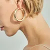 Boucles d'oreilles en métal doré pour femmes, 50MM, Punk Steam, grand Design rond, bijoux Brincos