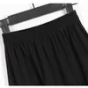 Корейский подросток девушки эластичные талии случайные черные взмышенные юбка детские осенние одежда детские девушки хлопчатобумажные юбка оборманы, # 9118 210331