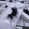 Lyx 25mm Mink Lashes Falska ögonfransar Lång 3D 5D Mjukt rörig Fluffy Eyelash Makeup Naturlig dramatisk Korsad tjock Volumn Maquiagem