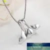 Pozostałe 100% 925 srebrne srebrne naszyjniki z podwójnym wielorybem wisiorki dla kobiet Flyleaf Creative Lady Biżuteria ibdz