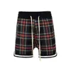 Pantalones cortos de estilo escocés para hombre, Retro, a cuadros, baloncesto, deportes al aire libre, informal, tendencia hip-hop