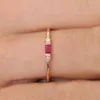 Pierścienie ślubne Lkn Amazon Wish European and American Rose Gold Femal Emerald Cyrron Splated 18K zaręczynowy Ring2342222