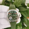 Orologi da uomo PF Maker di qualità alla moda Acciaio 904L Quadrante verde 40mm 5168 Ref.5168G-010 Cinturino in caucciù naturale Cal.324 S C ETA Movimento meccanico automatico Orologio da uomo