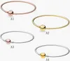 100% 925 Sterling Silver Mesh -armband för kvinnor Diy Jewelry Fit Pandora Charms Boy Girl Beads Charms för europeisk Snake Lady -gåva med originallåda