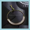 Charm Armband Smycken Koreanska Mode Flickvän Armband Kvinna Ins Minoritet Design Zircon Chain Enkelt temperament Personlig Drop Deli