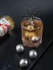 Fotbollsisbit rostfritt stål återanvändbart kylande sten kylare hinkar whisky vin hålla din drink kall längre kök accesso295f