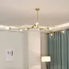 Nordic Loft Garllery Cam Kolye Işık Sanat Moleküler Ağaç Tasarım Restoran Yatak Odası E27 Süspansiyon Asılı Işık Fikstür