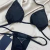 Bikini a triangolo classico Bikini da donna sexy Girasoli Costumi da bagno stampati Costumi da bagno da donna estivi Halter Costumi da bagno perizoma