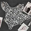 Female Swimsuit Mother Daughter Swimsuit Family Matching Bathing Suit Sexy Ruffle Leopard Swimwear Women Kids 210407