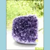 Loose Gemstones Biżuteria Naturalny Ametyst Geode Kwarcowy Klastr Kryształowy Specimen Dostawa Drop Drop Dostawa 2021 O9BCI