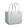 2022 38/32/13CM Candy Color Multicolor Luxury Bucket Beach Tote Bag Silicone Eva Pineapple Tie Bag small size