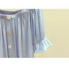 Blusa de chifón para mujer, moda de verano, manga corta para mujer, informal, lisa, con hombros descubiertos, camisa fina, blusas sueltas, pulóver, Tops 210423
