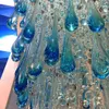 Chandeliers Modern Luxury Blue Crystal Chandelier Light Fixture Lustres De Cristais Home Lighting