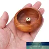 Fragrance Lamps Rosewood Incense Burner Stick Holder Bowl Vintage Round Wood Home Decoration Ornament7354054