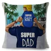 Mom Linen Pillow Case Mother and Baby Cushion Cover Cover Cover Coar Decoration Super Dad Mother039S Day Gift 45 45cm5797251