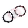 3pcs/set Natural Stone Handmade Beaded Strands Elastic Charm Bracelets For Women Girl Party Club Yoga Fashion Jewelry
