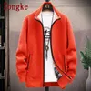 Zongke Koreański Dzianina Kardigan Mężczyźni Sweter Solidne Zipper Swetry dla mężczyzn Slim Fit Winter Clothes M-4XL 211006