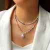 Colorful Bohemian Pearl Pendant Beads Necklace Chokers Fashion Women Necklaces Collar Summer Jewelry Will and Sandy