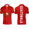 GUATEMALA mannelijk poloshirt diy gratis aangepaste naam nummer natie vlag land Guatemalteekse Spaanse college print fotokleding