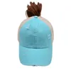 Pferdeschwanz-Baseballkappe, 54 Stile, gekreuzte Rückseite, gewaschen, Distressed-Ponycaps, Messy Buns, Trucker-Mesh-Partyhüte, ZZA3225