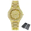 Horloges Luxe Volledige Diamond Horloge Vrouwen Hip Hop Dames Horloges Iced Out Vrouw Wirstwatch Waterdicht Vrouwelijke Klok Drop Reloj 2236Q